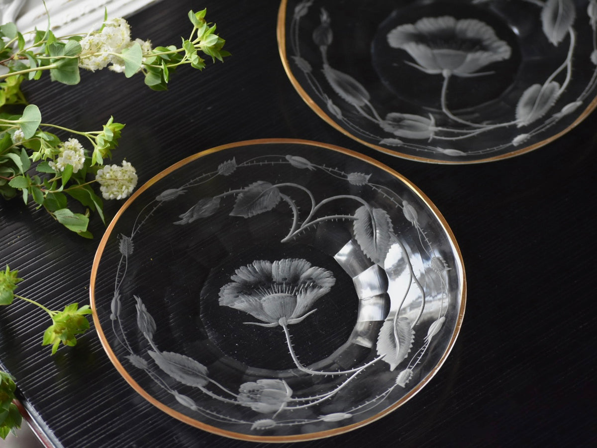 Moser モーゼル　パウラ　純金彩 プレート　皿　 MOSER 392EE2EC-0114-456C-AD75-