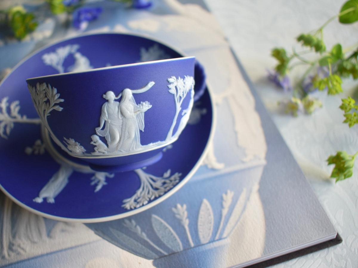 1900年頃ウェッジウッド ジャスパーウェア 神話図カップソーサープレート 4