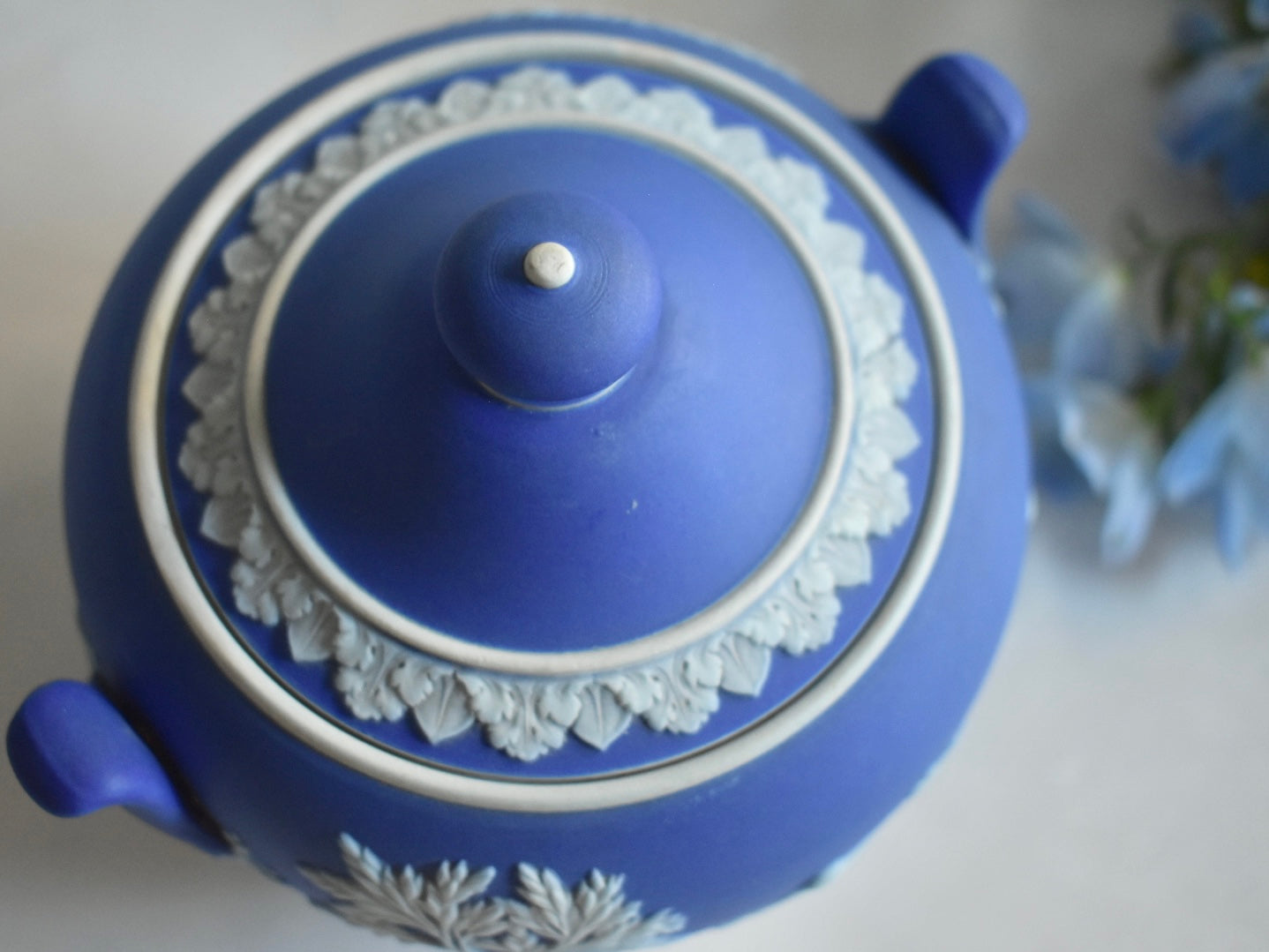 アンティークウエッジウッド【WEDGWOOD- Jasper ware】ティーポット