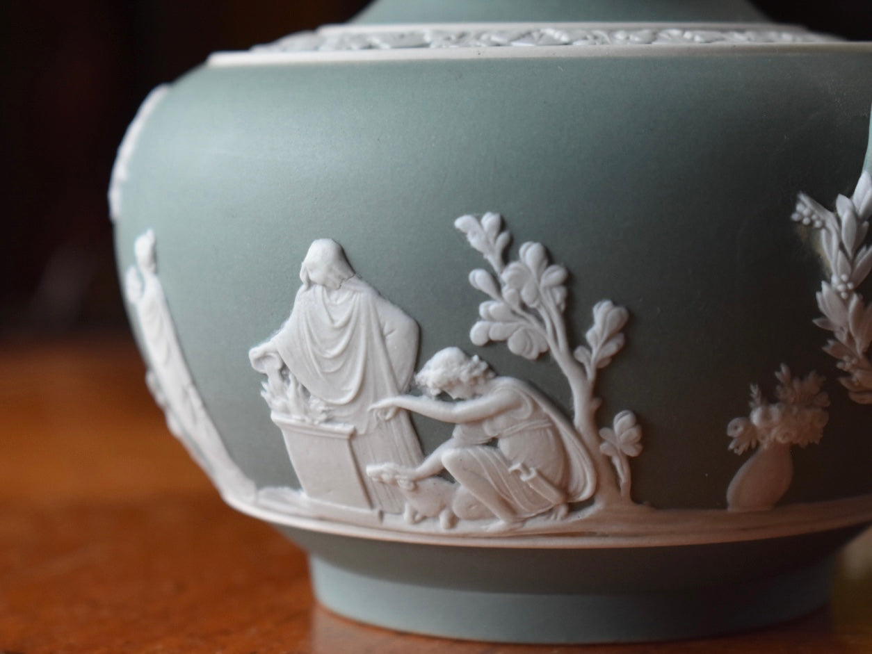 アンティークウエッジウッド【WEDGWOOD- Jasper ware】St Louis 