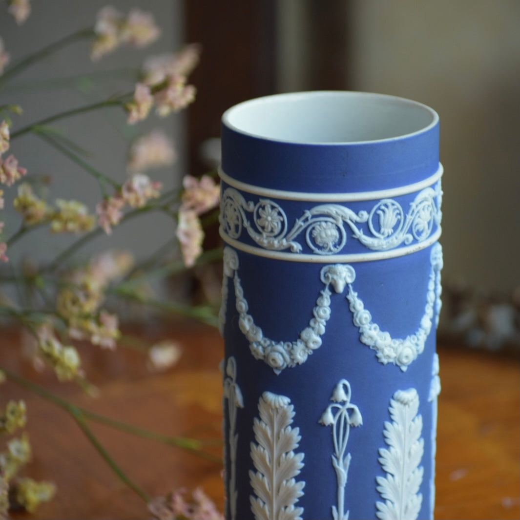 アンティークウエッジウッド【WEDGWOOD- Jasper ware】フェストゥーン